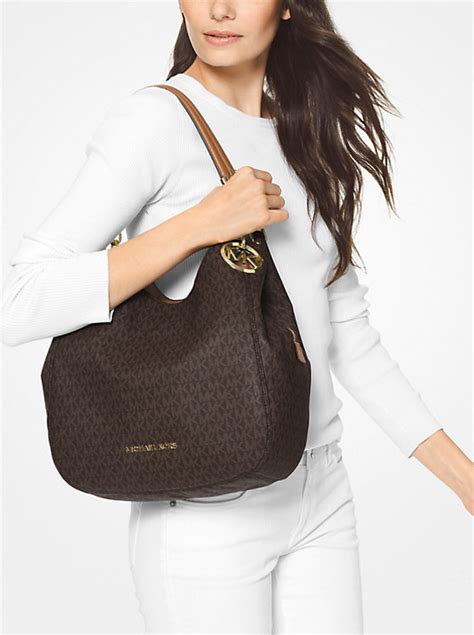 outlet lilie michael kors tasche|Lillie Large Signature Logo Shoulder Bag .